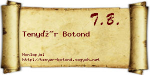 Tenyér Botond névjegykártya