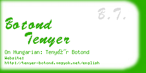 botond tenyer business card